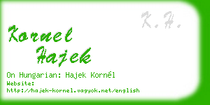 kornel hajek business card